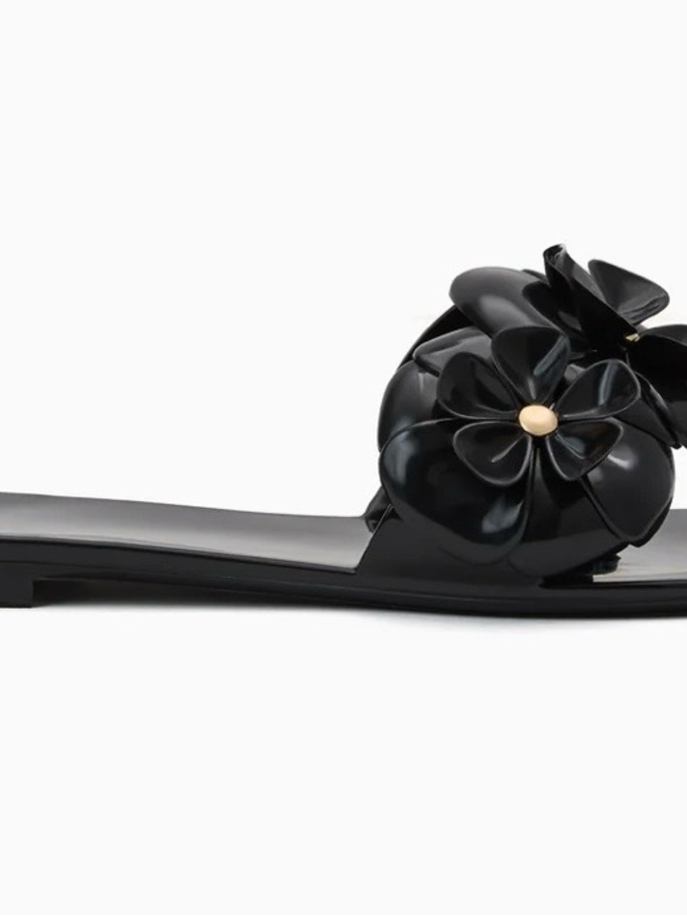 Jack Rogers Black Floral Slide Sandal
